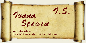 Ivana Stevin vizit kartica